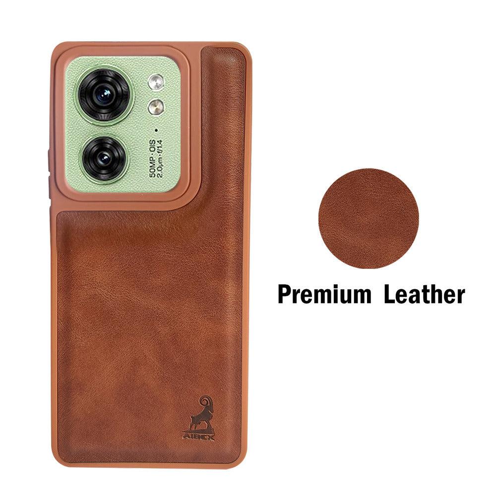 Aibex Shield Back Cover For Motorola Edge 40 | Vegan Leather - Aibex